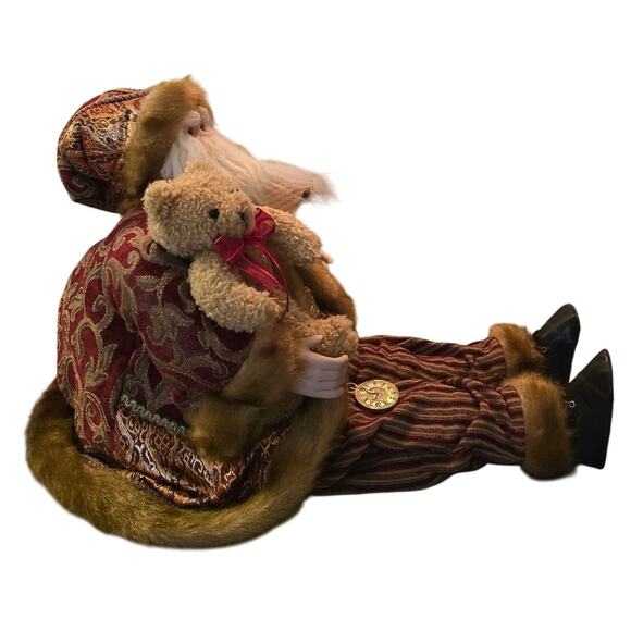 Sitting Olde World Santa Bisque Head and Hands 18" Tall x20" Long - Picture 4 of 10